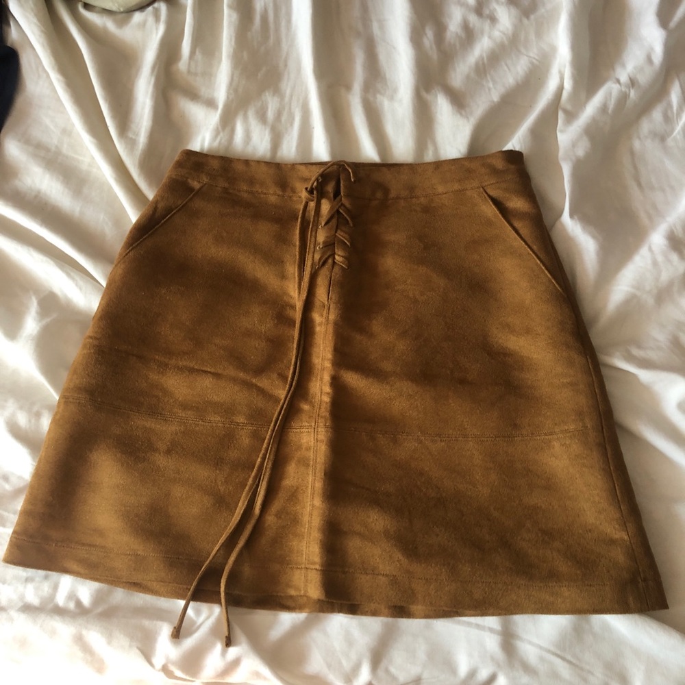 Suede skirt